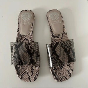 Vince  Camino Snake Prtindal Flat Sandal size 7